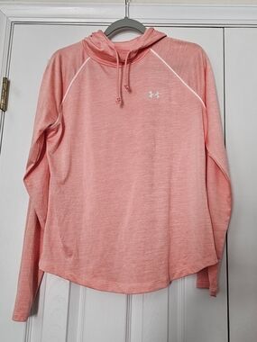 Under Armour Coral Pink Hooded Long Sleeve Pullover